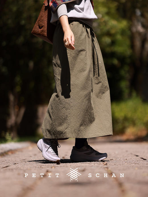 PETIT SCHAN小闪 CLO#596 The Ways of The World 世故 日本进口皱感精梳长绒棉半身裙 商品图2