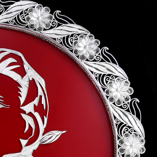 子佩集S999银纯手工制作【橘子洲头】花丝盘纯银摆件大师工坊原创设计【JZZTHSP】2409 商品图4