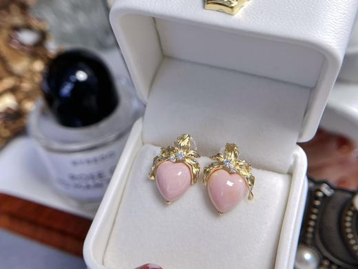 7DAYS粉黛系列蜜桃海螺贝珠耳钉项链套装 商品图2