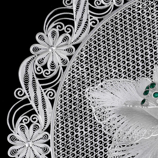 子佩集S999银纯手工制作【雅鸢凝露】花丝盘纯银摆件大师工坊原创设计【YYNLHSP】2409 商品图4