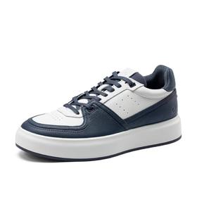 4楼ECCO爱步厚底板鞋男 秋季新款简约时尚真皮休闲鞋 街头ACE856824