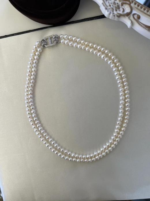 7DAYS复古多戴可调节麻花珍珠双层项链choker链 商品图0