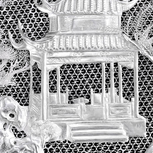 子佩集S999银纯手工制作【晚亭绮梦】花丝盘大师工坊原创设计【WTQMHSP】2409 商品图10