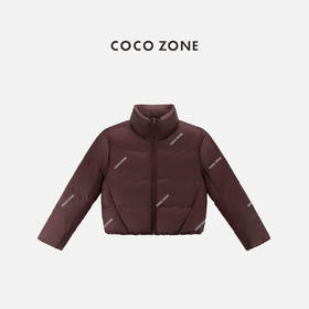 COCO ZONE 时尚纯色气质立领鹅绒服简约保暖上衣CC2C1633
