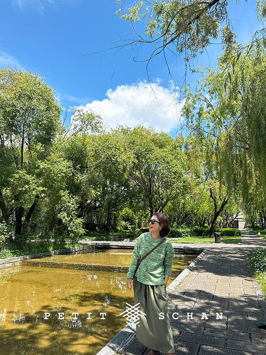 PETIT SCHAN小闪 CLO#596 The Ways of The World 世故 日本进口皱感精梳长绒棉半身裙 商品图4