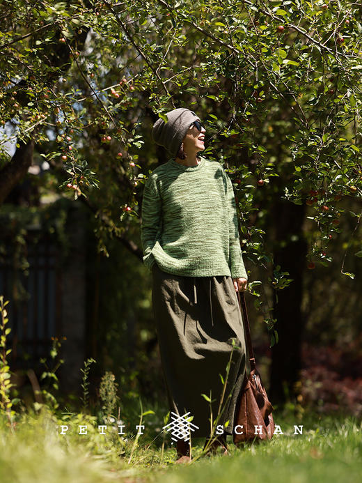 PETIT SCHAN小闪 CLO#596 The Ways of The World 世故 日本进口皱感精梳长绒棉半身裙 商品图1