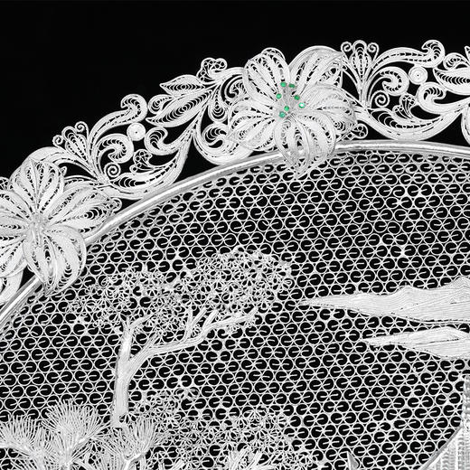 子佩集S999银纯手工制作【晚亭绮梦】花丝盘大师工坊原创设计【WTQMHSP】2409 商品图4