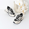经典鲨2024年秋季新款韩版时尚拼色系带平底休闲鞋跑步鞋女KW336-D37031 商品缩略图1