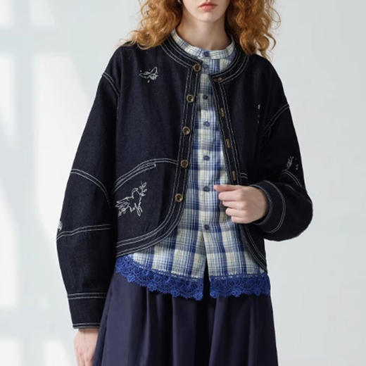 裁缝学苑AQ360落肩袖牛仔夹克短外套纸样女装秋季新款上衣服装打板 商品图5