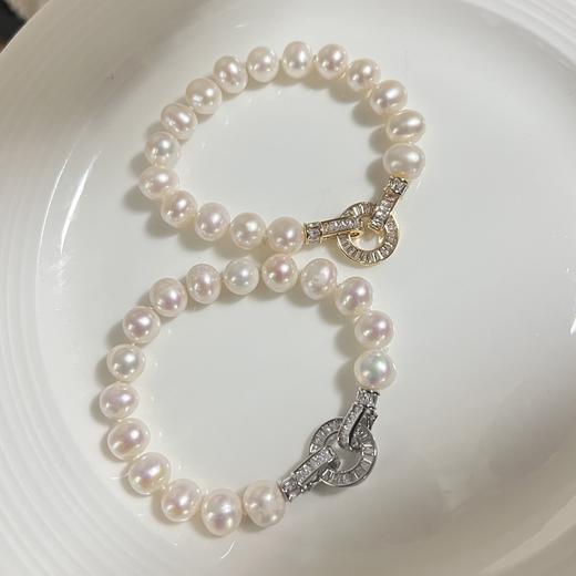 7DAYS O字扣珍珠素手链 商品图0