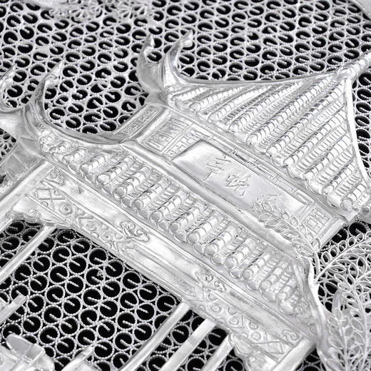 子佩集S999银纯手工制作【晚亭绮梦】花丝盘大师工坊原创设计【WTQMHSP】2409 商品图11