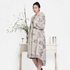 SIM GRACE 优雅夫人 女士轻奢天鹅绒水貂印连帽外套时尚宽松长款 商品缩略图1