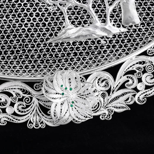 子佩集S999银纯手工制作【晚亭绮梦】花丝盘大师工坊原创设计【WTQMHSP】2409 商品图6