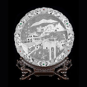 子佩集S999银手工银花丝【宽窄芙蓉花丝盘】大师工坊原创设计【KZFRHSP】2409