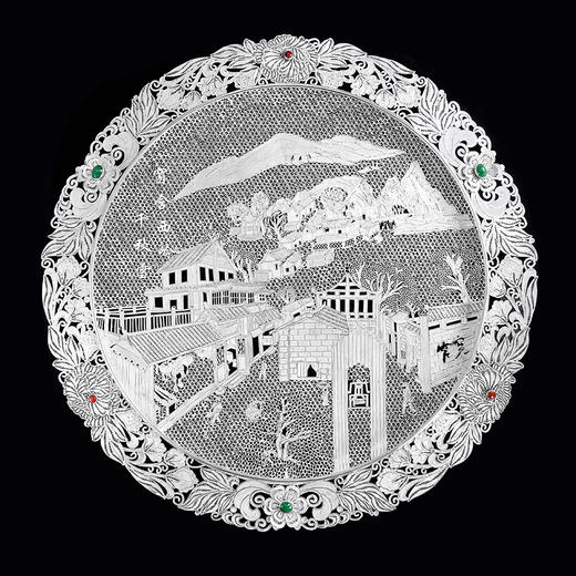 子佩集S999银手工银花丝【宽窄芙蓉花丝盘】大师工坊原创设计【KZFRHSP】2409 商品图1