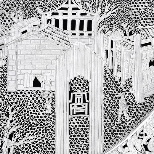 子佩集S999银手工银花丝【宽窄芙蓉花丝盘】大师工坊原创设计【KZFRHSP】2409 商品图6