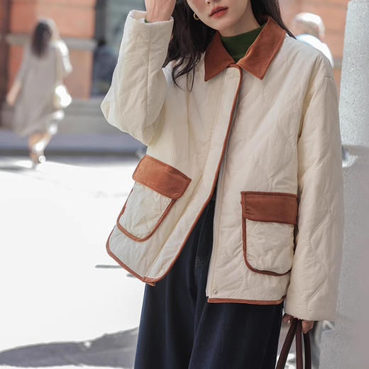 裁缝学苑AQ361菱格轻薄棉衣棉服纸样女装冬季新款夹棉外套上衣样板 商品图3