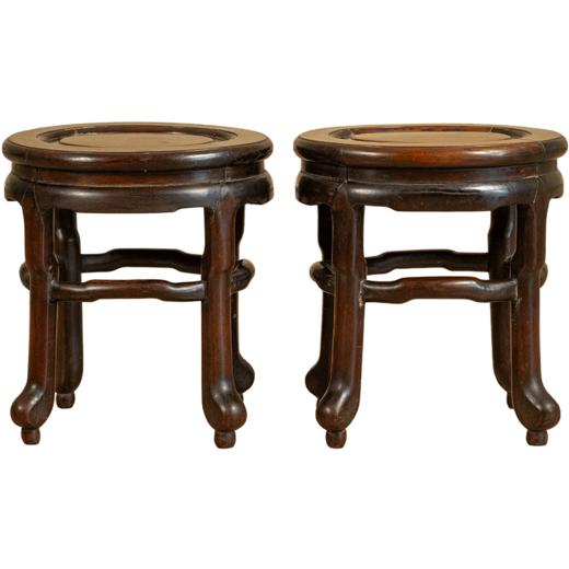 清 红木鸭蛋凳（一对） 商品图5