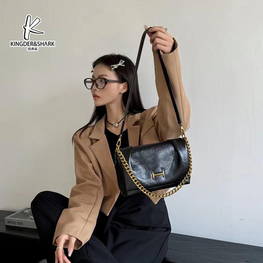 经典鲨2024年秋季新款时尚简约单肩斜挎包KGB37-D361731 商品图2
