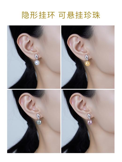 【天猫同款】18k金两戴款钻石耳夹  菱霄 商品图4