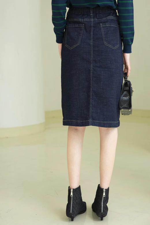 07720#前开叉牛仔裙 商品图3