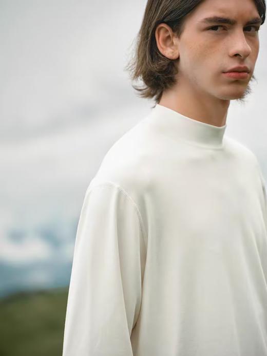 EviStub/E-4QCX540/270G莫代尔混纺半高领裸感长袖打底衫 商品图1