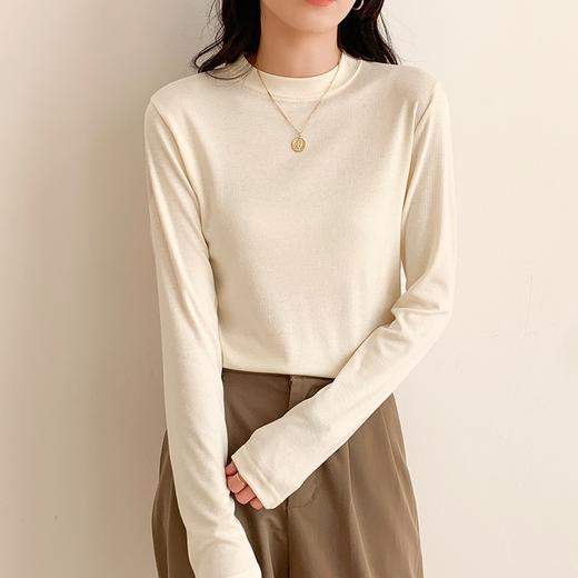 【YW】无忧购韩版休闲百搭2.0加厚磨毛小立领打底衫（截单后3-5天发货) 商品图0