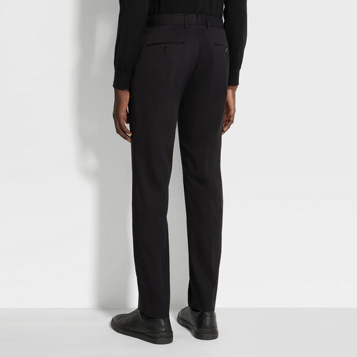 【一】ZEGNA 杰尼亚 男士弹力棉质休闲裤 黑色 E8I03 TR14 099 商品图3