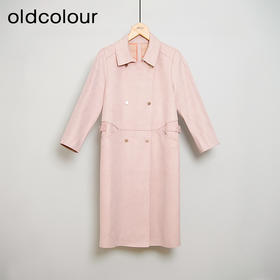 oldcolour春秋款粉色减龄气质百搭中长款风衣外套女DN13043108