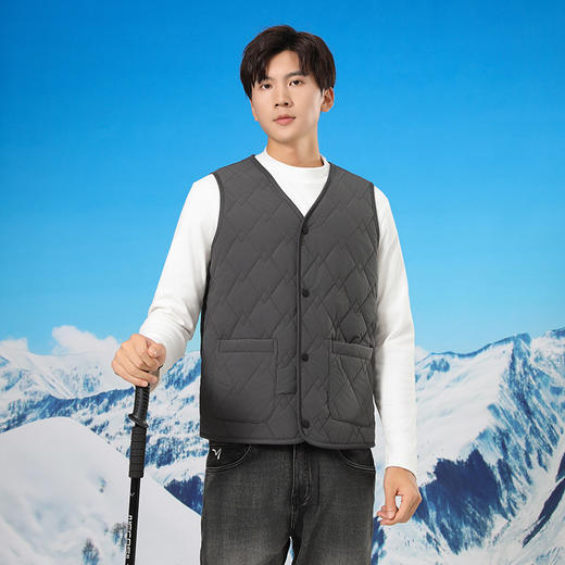 秋冬季保暖背心韩版开衫情侣绵羊毛马夹_ym 商品图2