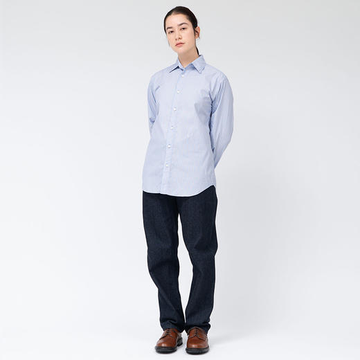 nanamica Classic Fit Shirt 女装经典条纹长袖衬衫 商品图1