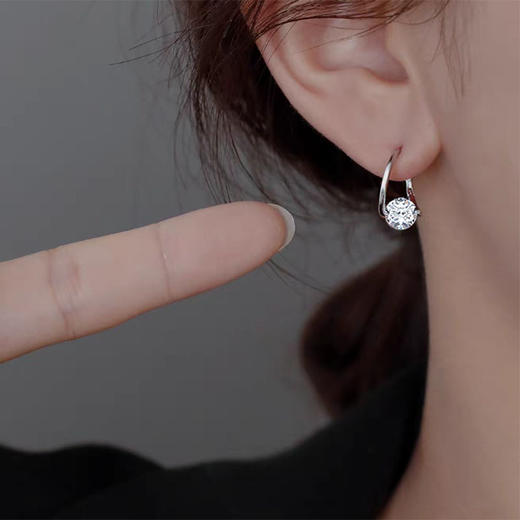 JU-D001新款耳扣气质不规则几何告石简约耳环女小众设计感个性精致耳饰品 商品图1