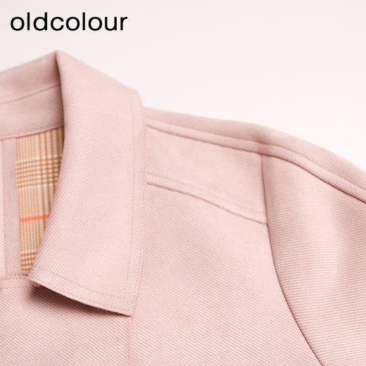 oldcolour春秋款粉色减龄气质百搭中长款风衣外套女DN13043108 商品图2
