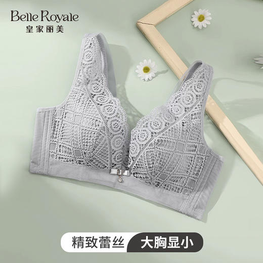 【秒杀品不退不换】新款文胸女士大胸显小薄款一体模杯B-D杯内衣WJ2F10-1 商品图4