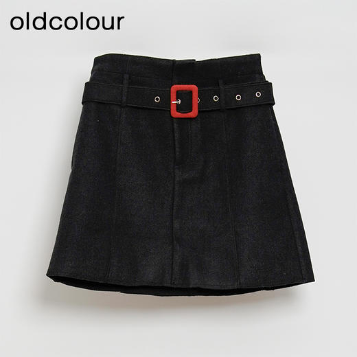 oldcolour秋冬款复古高腰百搭短款半身裙女L42061267 商品图2