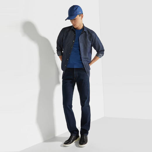 【二】ZEGNA 杰尼亚 男士弹力棉质 Roccia 休闲牛仔裤 深蓝色 E8I78 CITY 001 商品图3