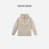 COCO ZONE 2024春秋慵懒风纯色半拉链连帽休闲套头卫衣CC1A0394 商品缩略图0