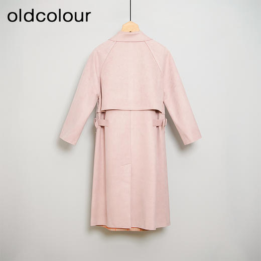 oldcolour春秋款粉色减龄气质百搭中长款风衣外套女DN13043108 商品图1