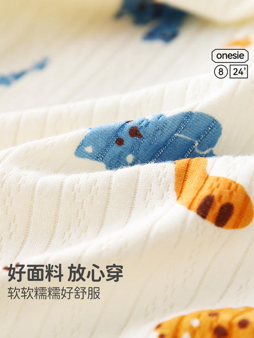 【舒适长袖哈衣，敲百搭~】春秋款宝宝秋季衣服 婴儿连体衣 满月新生幼儿秋装哈衣 外出睡衣-QQ 商品图4