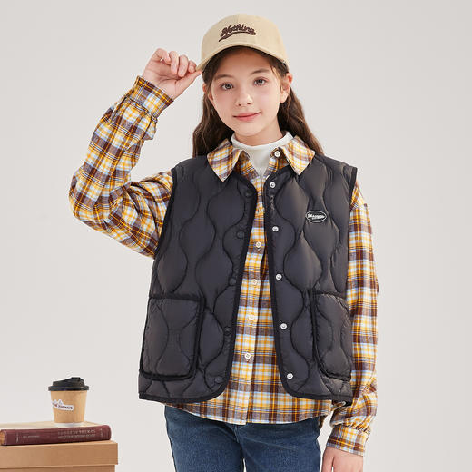 笛莎Deesha青少年女童套装2024冬季新款淑女学院风三合一羽绒套装 商品图4