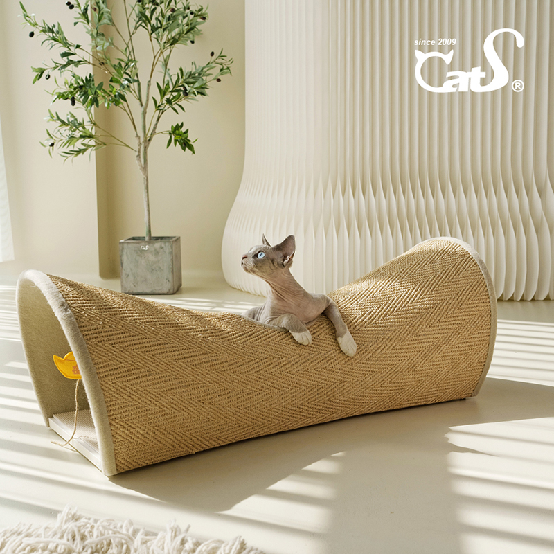 CatS金元宝猫隧道人间烟火系列木制剑麻猫抓板猫玩具多猫大猫适用