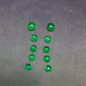 超美素面正圆形耳坠3.75ct