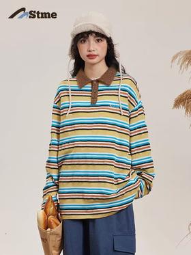 早乙女惠子saotome/STMPL243251/肌理条纹Polo