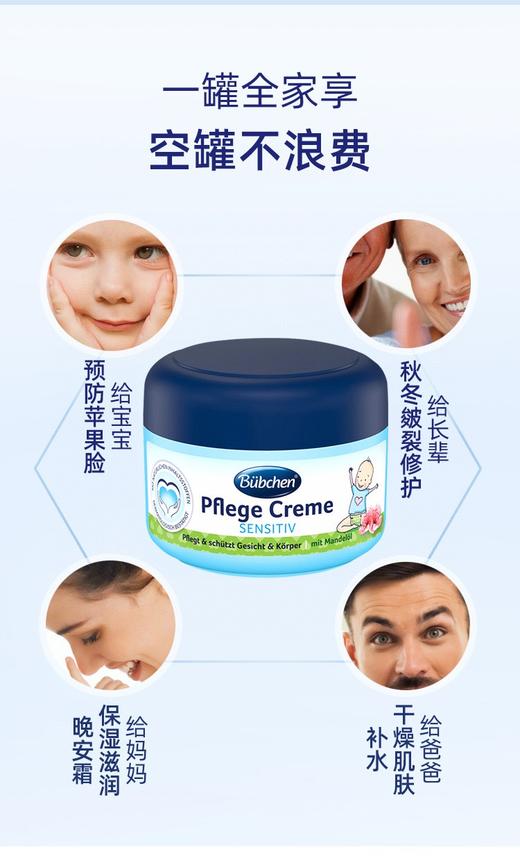 【保税】德国贝臣 （Bubchen）婴幼儿杏仁蜂蜡面霜 75ml 商品图5
