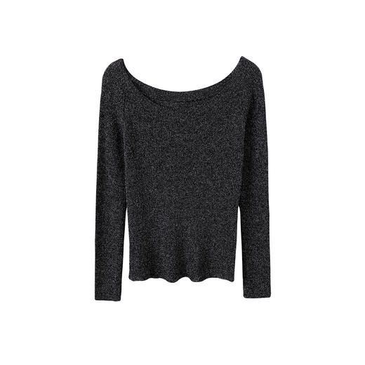 2024年新款白标~实穿top王~可一字领花纱套头长袖毛衫 商品图3