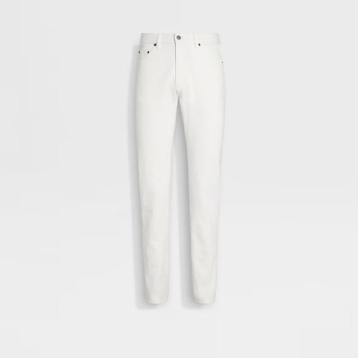 ZEGNA 杰尼亚 男士弹力棉质 Roccia 休闲牛仔裤 白色 E8I81 CITY 100 商品图0
