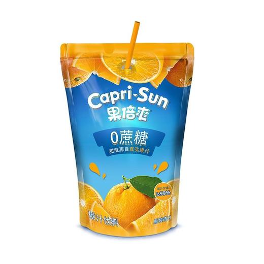果倍爽 （0蔗糖）-橙汁味果汁饮料 200ml/袋 商品图0