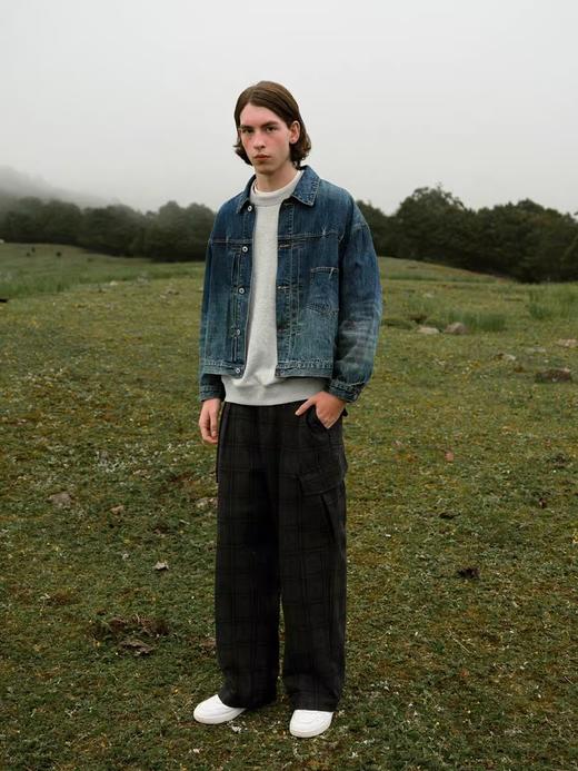 EviStub/E-4QWT704/13OZ丹宁套染重水洗经典工装牛仔夹克 商品图2