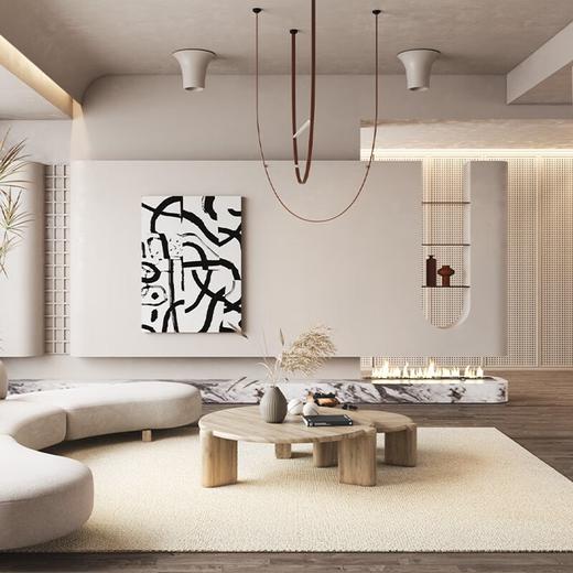 【纯色冥想】金蝉菠萝圈肌理羊毛混纺地毯 商品图3