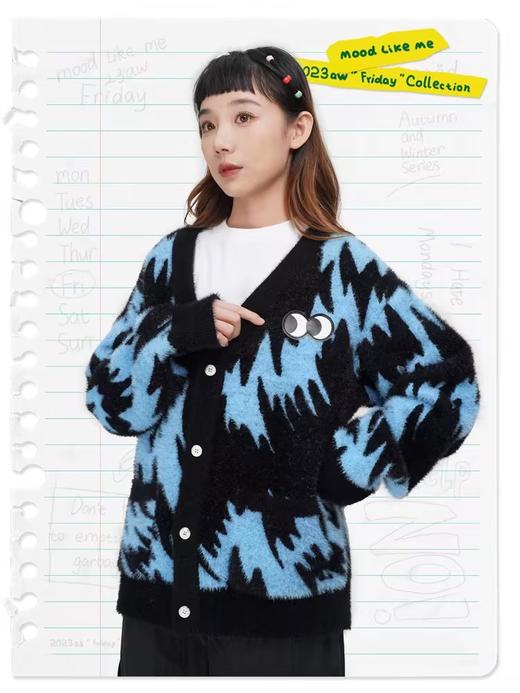Mood Like Me/MMY2351/眼睛皮标仿貂毛针织毛衣 商品图2